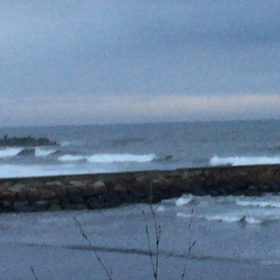 3月24日千葉北、東浪見の朝の波の画像