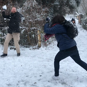 前回の瀬織津姫ツアーの後の雪合戦♡明日も雪かな？の画像
