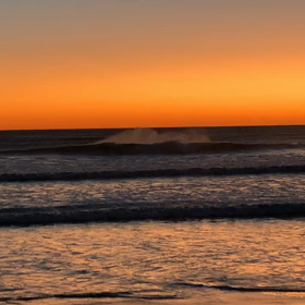 1月9日千葉北、東浪見の朝の波の画像