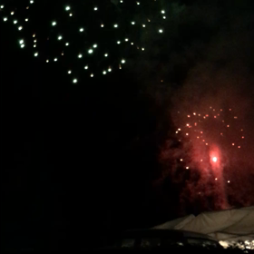 帰りに花火の画像