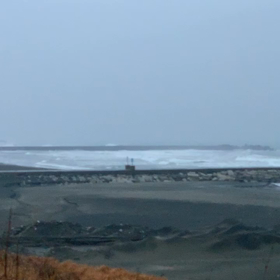 2月28日千葉北、東浪見の朝の波の画像