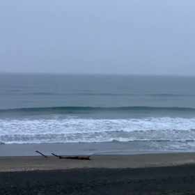 1月7日千葉北、東浪見の朝の波の画像