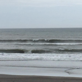 9月12日千葉北、東浪見の朝の波の画像