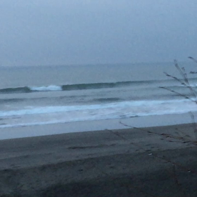 9月14日千葉北、東浪見の朝の波の画像