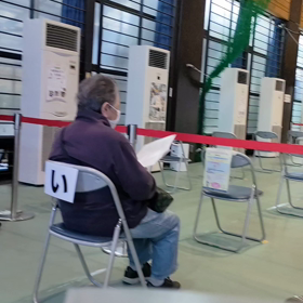 ワクチン接種会場から。の画像