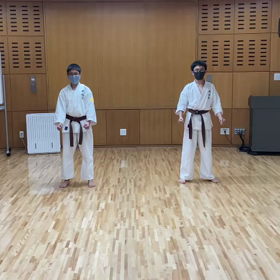 審査科目　白帯編　型　太極１の画像