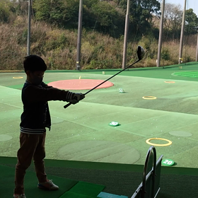 孫くんとゴルフ合同練習会の画像