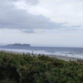 仕事前の江ノ島の画像