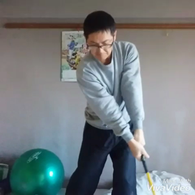 朝から素振りの画像