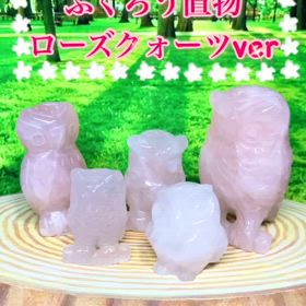 ローズクォーツのふくろうたち✨の画像