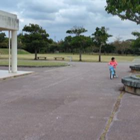 自転車練習は明るいうちに。の画像