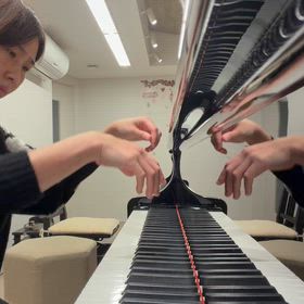 発表会当日　自分の練習の画像