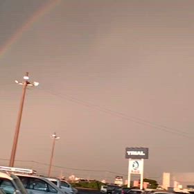 久留米から見た虹の画像
