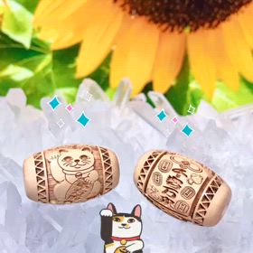 千客万来を願う柘植ビーズ✨の画像