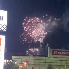 豊田のおいでん祭り花火ドライブしながらの動画の画像