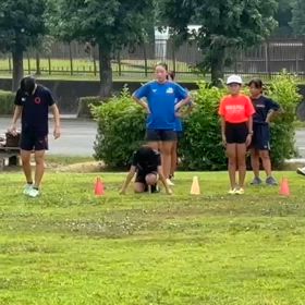 川越練習（田中里歩選手が一緒に走ってくれました）の画像