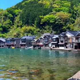 京都伊根の舟屋の画像