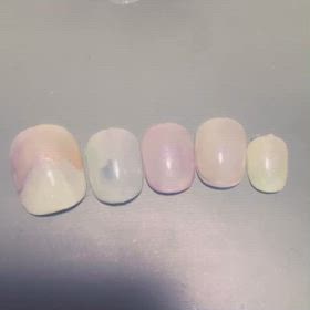水彩絵の具でネイルチップづくり☺︎の画像