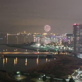 クリスマス花火@横浜港／Xmas firework@Yokohama port Japanの画像