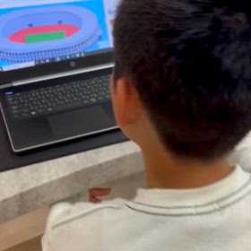 アルビが活躍したルヴァン杯の国立競技場を3Dデザインで再現した小学生の画像