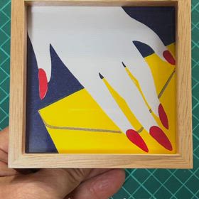 これまで作ったスクエア額版画をスライドショーでご紹介の画像