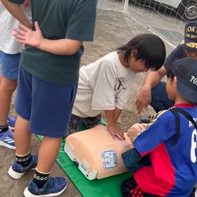 江戸小祭り、人口マッサージ講習の画像