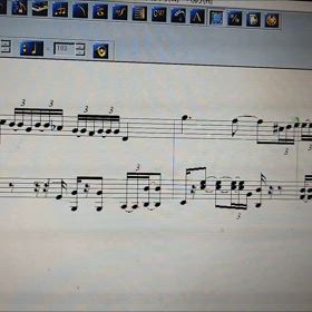 早朝楽譜書きの画像