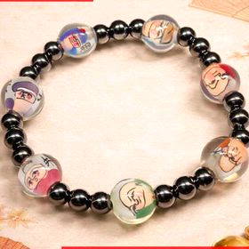 七福神ガラス玉ブレスレットの画像