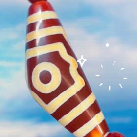 ✨福・禄・寿の紅玉髄・三眼天珠✨の画像