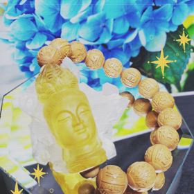 高級柘植玉・十三仏観音ブレスレット✨の画像