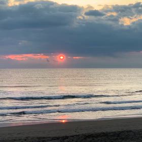 2月2日千葉北、東浪見の朝の波の画像