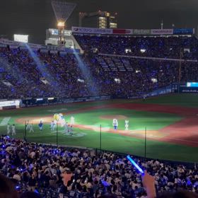 野球観戦の画像