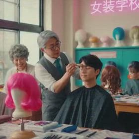 生成AI動画　女装の練習、勉強の画像