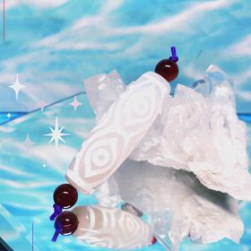 羊脂白天珠（白財神天珠）の画像