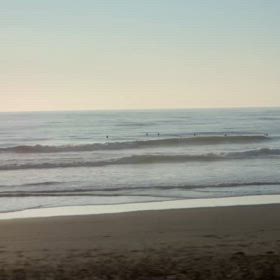 8月19日千葉北、東浪見の朝の波の画像