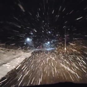 雪見酒で年越しの画像