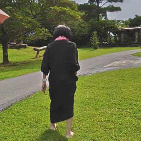 外出アーシングの画像