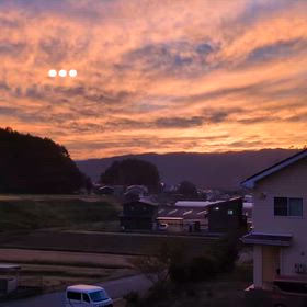 昨日の夕焼けの画像