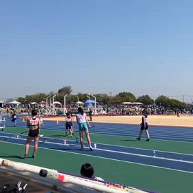 女子100mレース前アップ⑧の画像