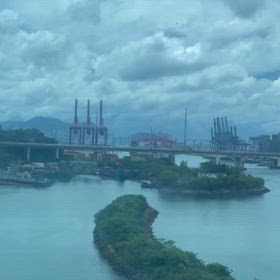 香港　エアポートエクスプレスで空港への画像