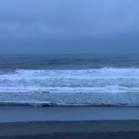 2月23日千葉北、東浪見の朝の波の画像