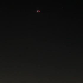 三日月と金星の画像
