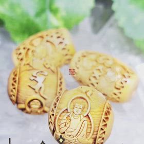 ✨薬師三尊 彫刻ビーズ✨の画像