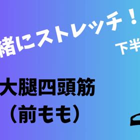 年末年始ストレッチ④大腿四頭筋（前もも）の画像