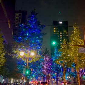 御堂筋のイルミネーションの画像