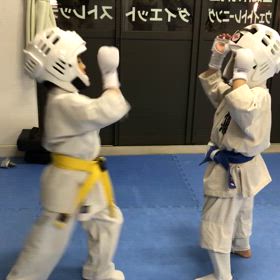 上段回し蹴りのサバキの画像