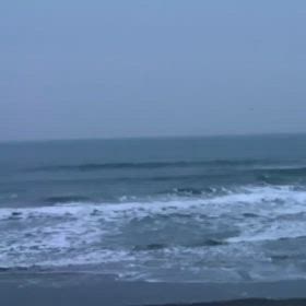 2月1日千葉北、東浪見の朝の波の画像