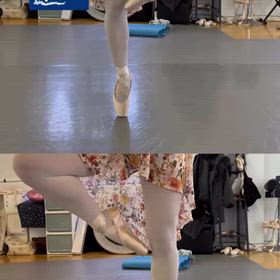 【はじめてのバレエ】  はじめてのトゥシューズ鍛錬中の画像