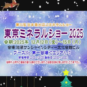✨第34回　東京ミネラルショー　2025出展のお知らせ✨の画像