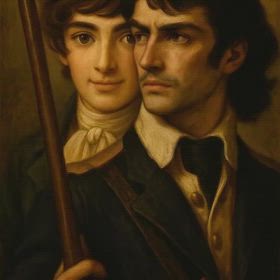 AI生成　おやすみアンドレ＆アランの画像